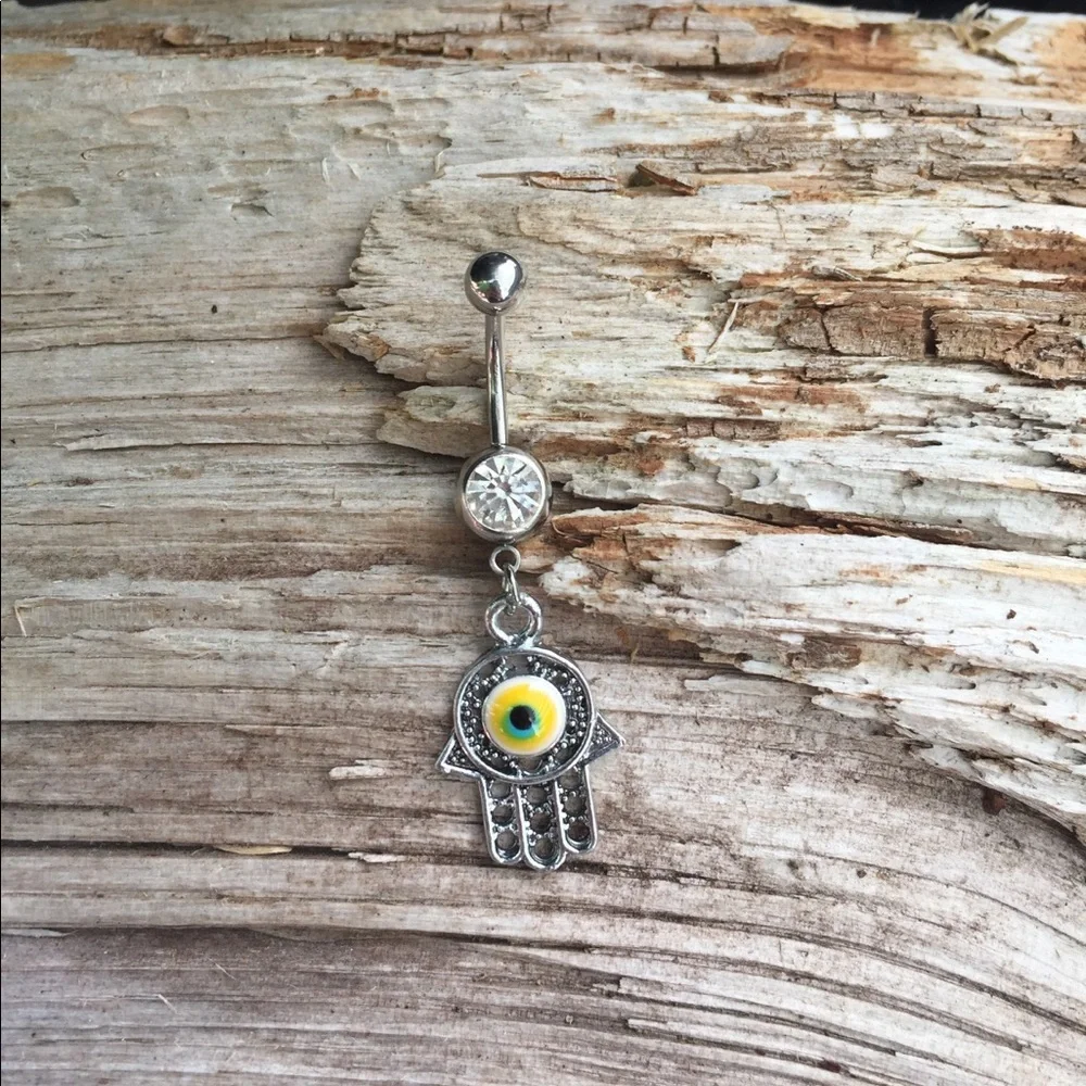 Hamsa‎ Belly Button Navel Ring